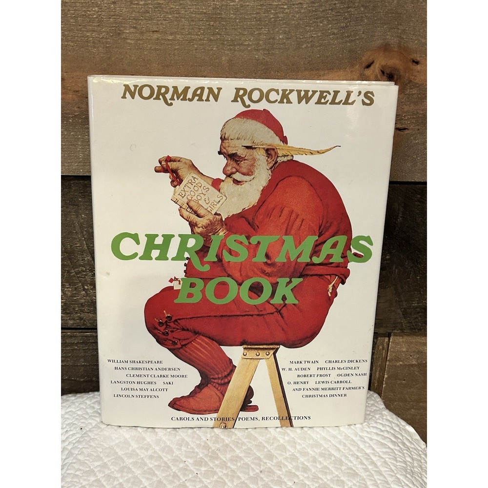 NORMAN ROCKWELL'S CHRISTMAS BOOK Hardcover 1977 Abrams Stories Songs Illustrated